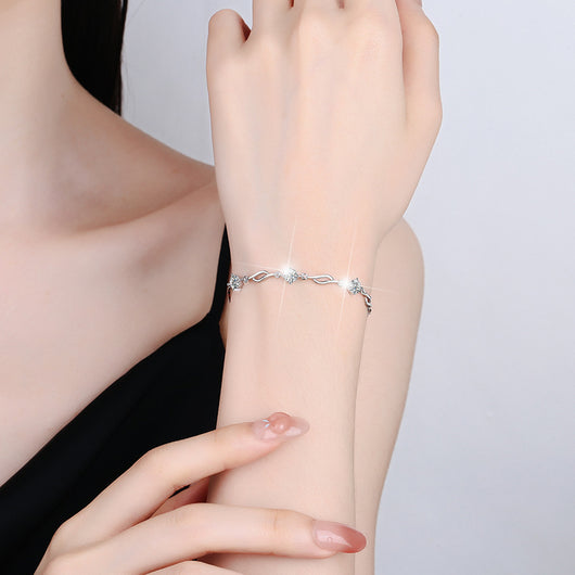 Pulsera de Plata Esterlina con Moissanita Multicolor S925 - Image 4