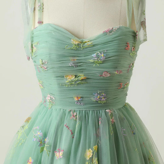 Vestido Halter Floral Verde para Mujer - Image 9