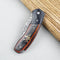 Cuchillo Plegable de Acero Damasco Portátil