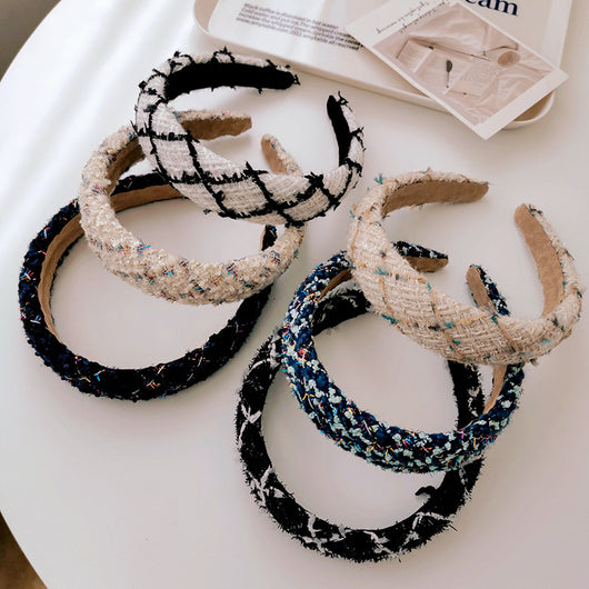 Diadema de Lana a Cuadros Xiaoxiangfeng para Mujer