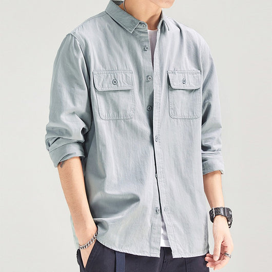 Camisa Overol Manga Larga con Diseño Moderno para Hombre - Image 15