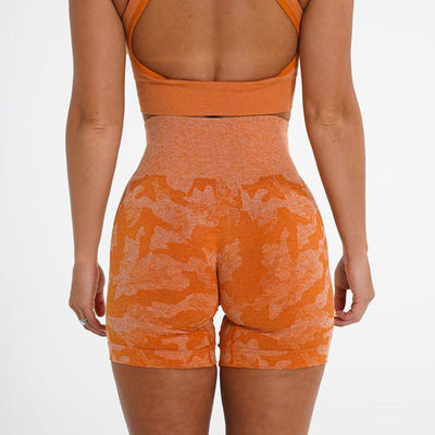Shorts Deportivos Mujer Camuflaje Jacquard sin Costuras - Image 5