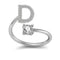 26 Letter English Rings Jewelry D Opening adjustable