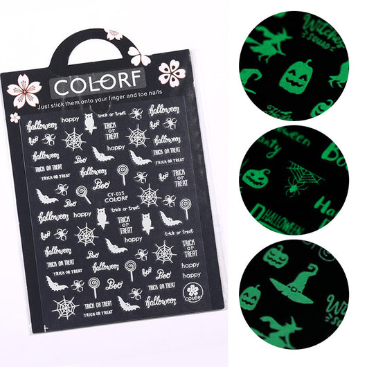 Adhesivo Luminoso para Uñas Halloween