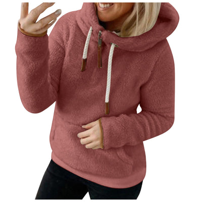 Chaqueta Plush con Capucha y Bolsillos para Mujer - Image 4