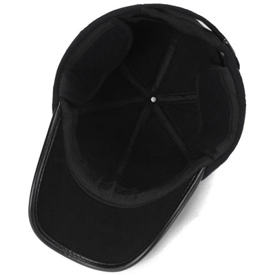 Gorra de Béisbol en Cuero PU Acolchada y Térmica para Hombre - Image 3