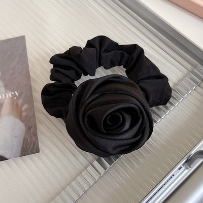 Anillo para Cabello de Satén con Rosa Hecha a Mano - Alta Elasticidad - Image 21