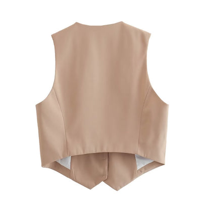 Chaleco Multicolor Suelto con Botones Decorativos Versátil para Mujer - Image 35
