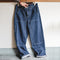Jeans Rectos Sueltos Estilo Retro Americano con Cintura Ajustada