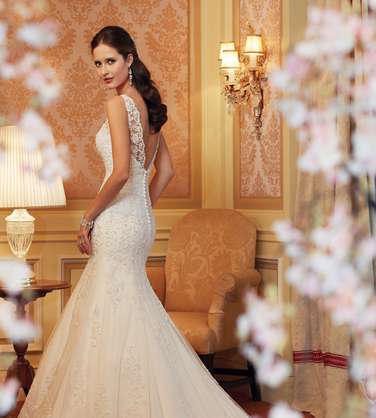 Vestido de Novia Cola de Pez con Encaje Elegante - Image 3