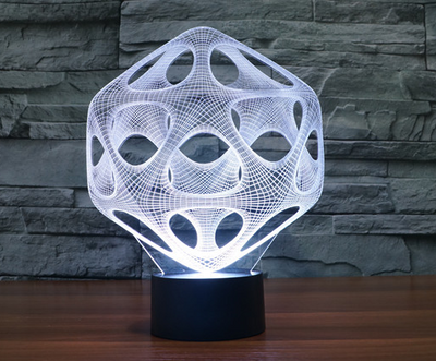 Lámpara LED 3D Táctil 7 Colores - Iluminación Inteligente para Ambiente - Image 6