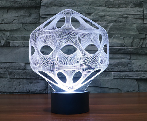 Lámpara LED 3D Táctil 7 Colores - Iluminación Inteligente para Ambiente - Image 6