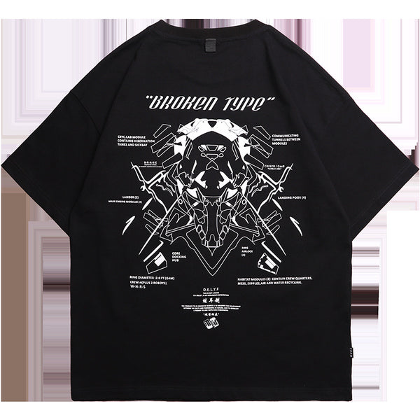 Camiseta Suelta de Manga Corta con Estampado Funcional y Bolsa Diagonal - Image 7