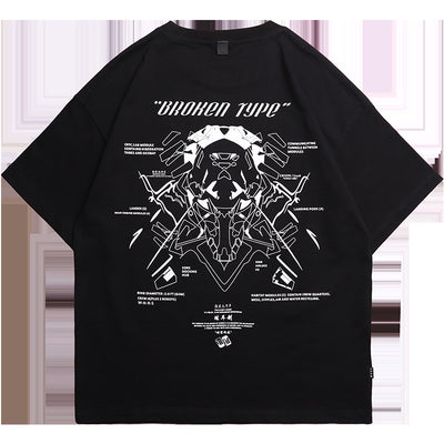 Camiseta Suelta de Manga Corta con Estampado Funcional y Bolsa Diagonal - Image 7
