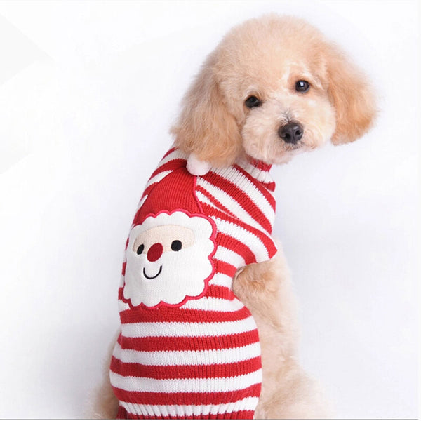 Ropa Navideña para Perros Pequeños con Pompones