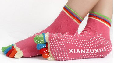 Calcetines de Yoga con Dedos Separados - Algodón Premium con Masaje y Estampado - Image 13
