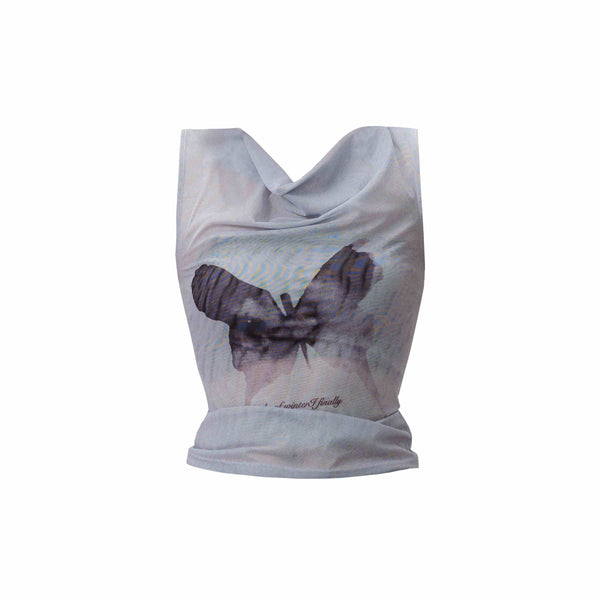 Playera con Estampado de Mariposas Dulce y Única