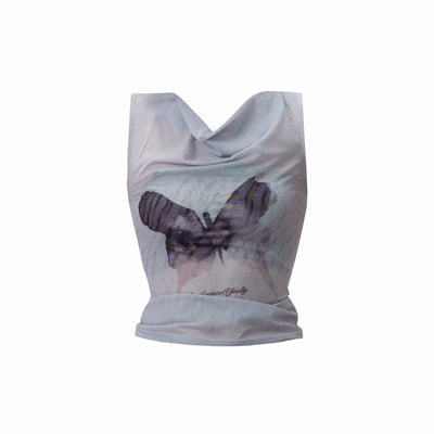 Playera con Estampado de Mariposas Dulce y Única - Image 2