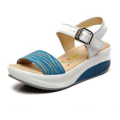 Sandalias de Cuero con Tacón Plano Cómodo - Image 3