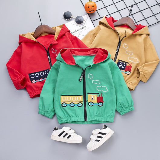 Chaqueta Infantil Estampado Tren