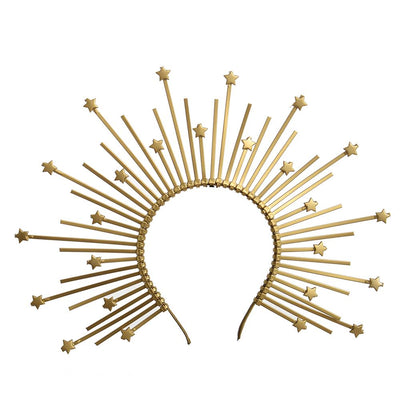 Diadema Gótica con Halo Dorado Exagerado - Image 31