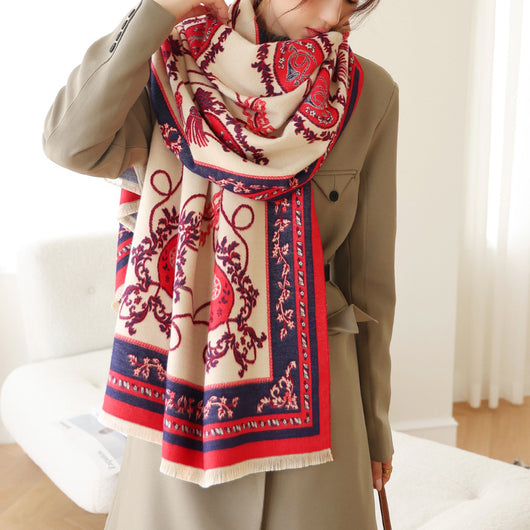 Bufanda Cálida de Faux Cashmere para Mujer