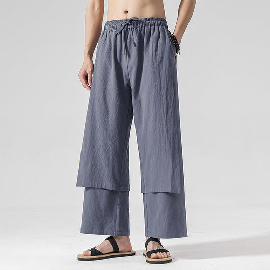 Pantalones Casuales de Algodón y Lino para Verano - Image 2