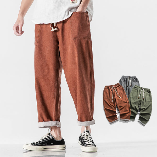 Pantalones Retro de Pierna Ancha Cintura Alta