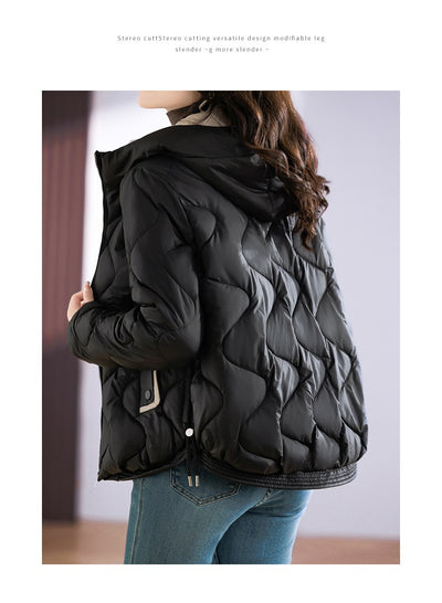 Abrigo Acolchado Estilo Occidental con Capucha para Mujer - Diseño Slim Fit - Image 22