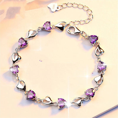 Pulsera del Amor en Cristal Zircón y Amatista - Image 8