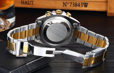 Reloj Automático de Acero Dorado con Esfera Luminosa para Hombre - Image 33