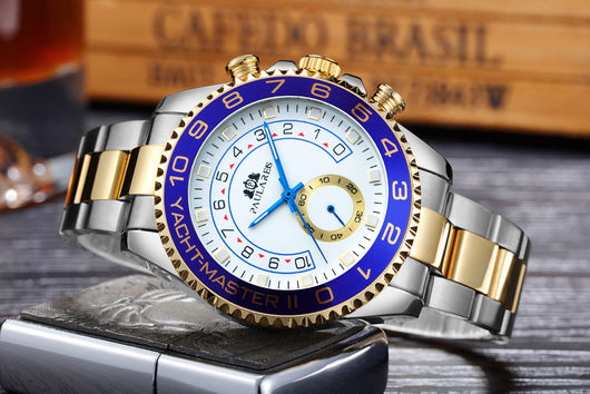 Reloj Automático de Acero Dorado con Esfera Luminosa para Hombre - Image 13