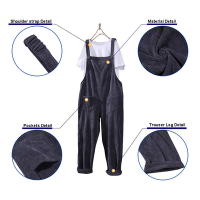 Pantalón Peto de Pana Liso para Mujer - Estilo Casual Versátil - Image 22