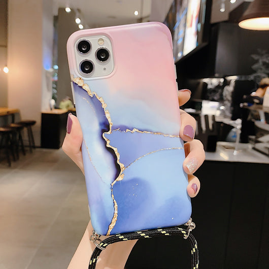 Funda para iPhone con Patrón Mármol y Cordón Ajustable - Image 20