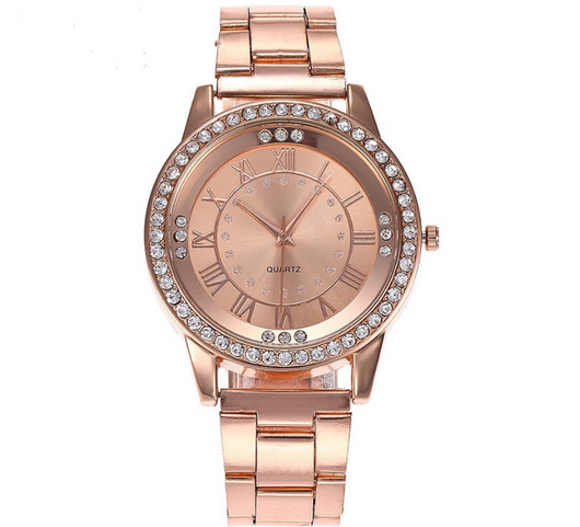 Reloj de Oro Rosado Vansvar Lujo para Mujer con Cristales Rhinestone - Image 6