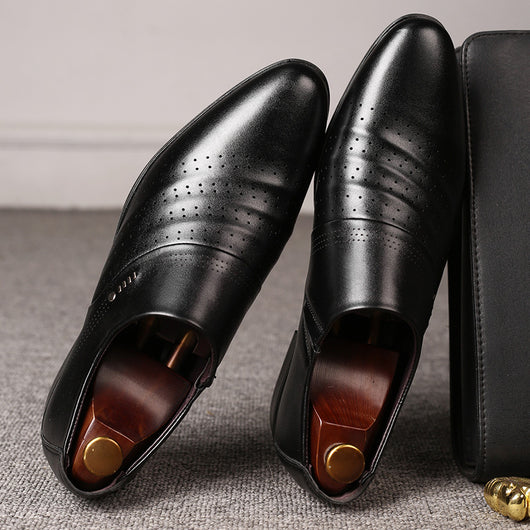 Zapatos de Cuero para Hombre con Punta Afilada - Estilo Casual Elegante - Image 6