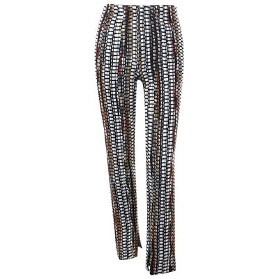 Pantalones Casuales de Tejido Grueso con Contraste para Mujer - Image 8