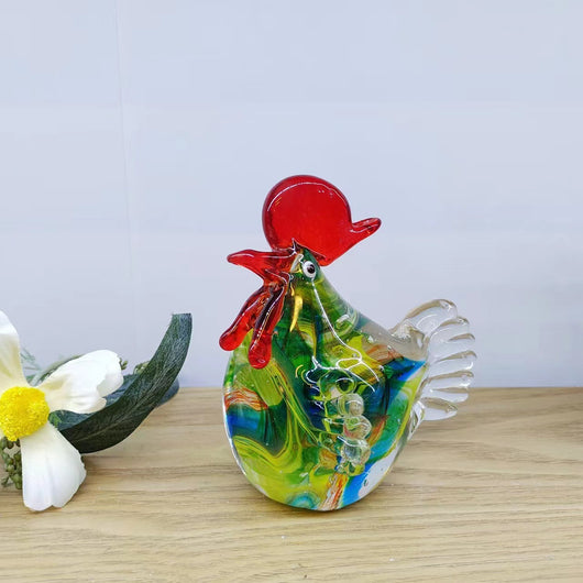 Adorno de Pollo de Cristal Estilo Francés Antiguo para Decoración del Hogar - Image 5