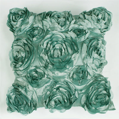 Funda de almohada con bordado de rosas - Image 9