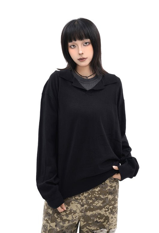 Polo Boutique de Manga Larga con Solapa para Hombre y Mujer - Otoño e Invierno - Image 18