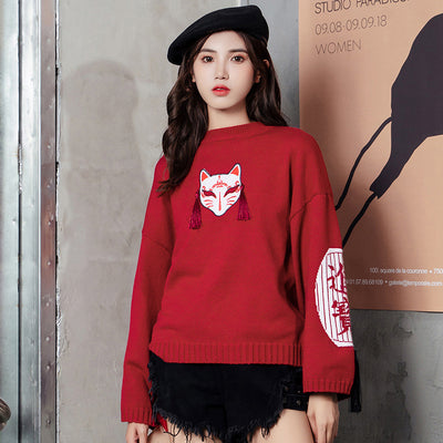 Suéter Rojo Corto Diseño Otoñal para Mujer - Image 13