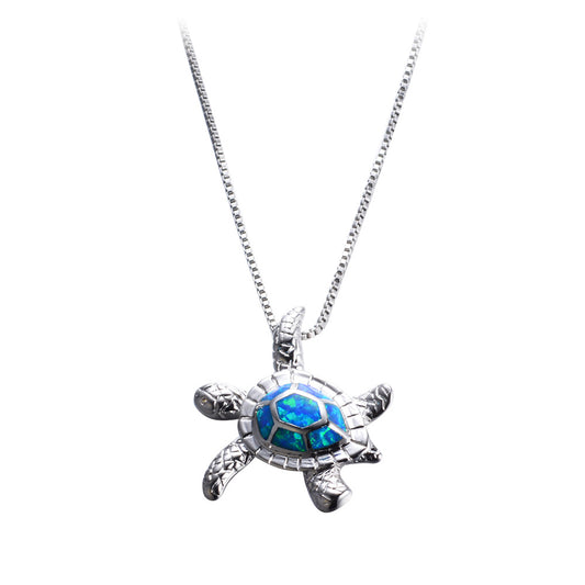 Collar Tortuga Multicolor - Cadena de Clavícula con Patrón Tortuga