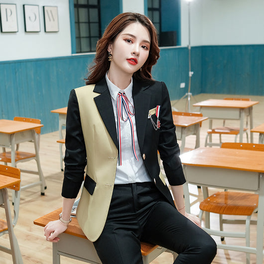 Blazer Universitario Bicolor Estilo Occidental - Image 7