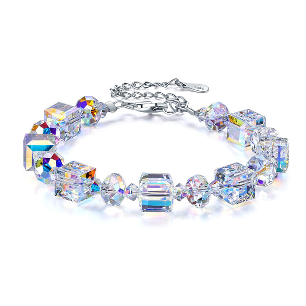 Pulsera de Cristal Austriaco con Cuentas de Plata S925