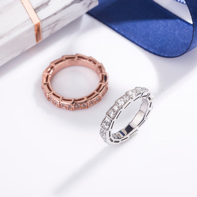 Anillo Serpiente Diamantes Completos Plata 925 Temperament - Image 10