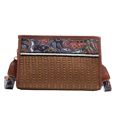 Bolso de Hombro Tejido en Paja Multicolor - Image 4