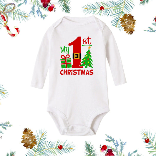 Mameluco Navideño Blanco de Manga Larga para Recién Nacido - Image 17