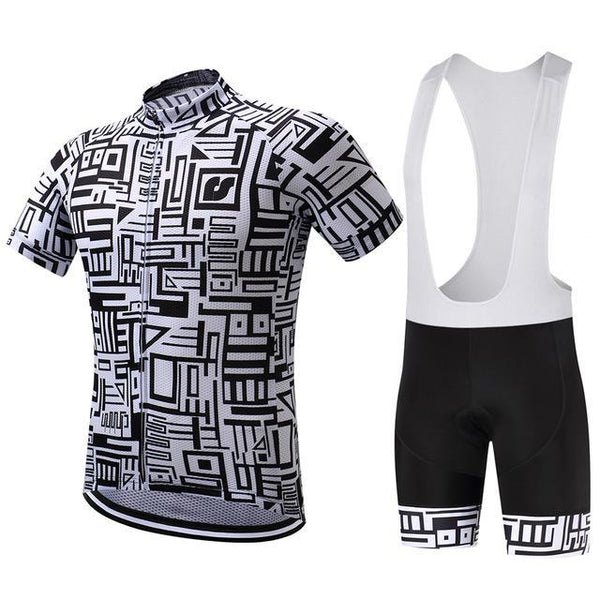 Conjunto de Ciclismo Negro y Blanco