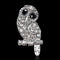 Fashion Owl Crystal Rhinestones Brooches Antique BroochFashion Owl Crystal Rhinestones Brooches Antique Brooch SilverD