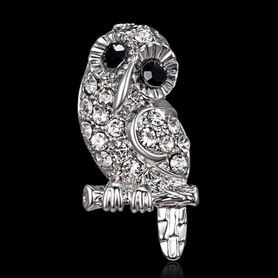 Broche de Búho de Cristal con Diamantes de Imitación - Accesorio Vintage Elegante - Image 15